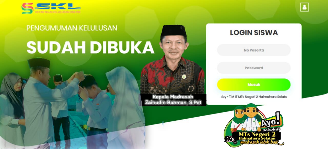MTsN 2 Halsel Laksanakan Pengumuman Hasil Kelulusan Menggunakan Sistem Daring/Online